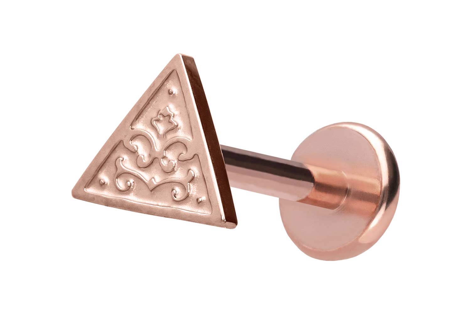 Titan Labret Piercing mit Push Fit DREIECK